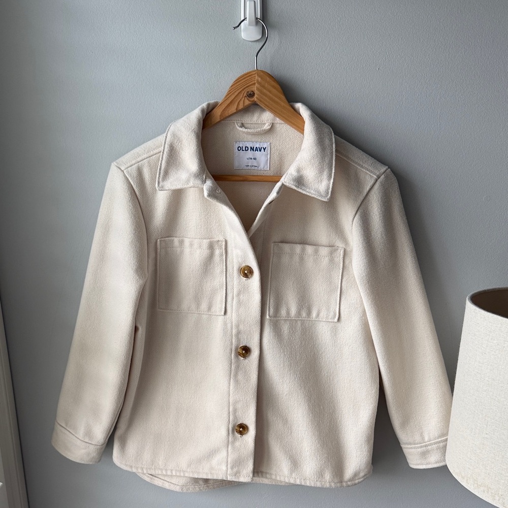 Old Navy Cream Button Down Lightweight‎ Jacket